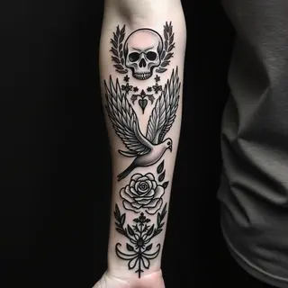 American Traditional Tattoo Collection: Black & White Inspiration