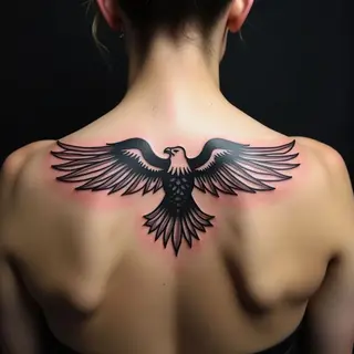 American Traditional Eagle Wing Tattoo Design