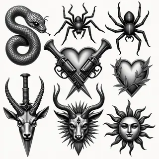 American Traditional Tattoo Flash Sheet Inspiration