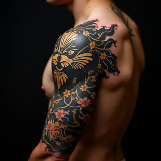 Blue & Gold Americana Tattoos: A Classic Color Palette