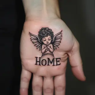 Guardian Angel Hand Tattoo: A Surrealist Vision