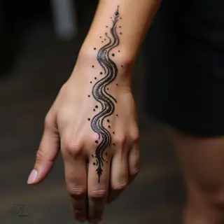 Simple Mehndi Arabic Calligraphy Ankle Tattoo Design