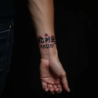 Sanskrit Quote Wrist Tattoos: Trash Polka Inspiration