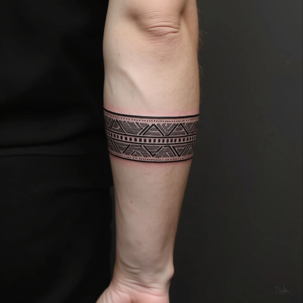 Geometric Band Tattoos for Men: Inspiration & Design Ideas