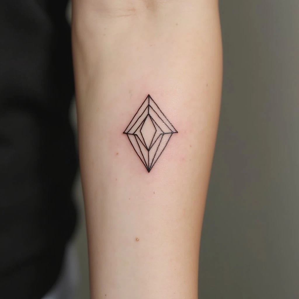 Minimalist Geometric Arm Tattoo Design