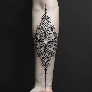 Intricate Geometric Islamic Tattoo Design