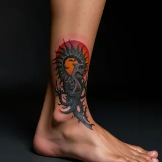 Powerful Biomechanical Ankle Tattoos for Men