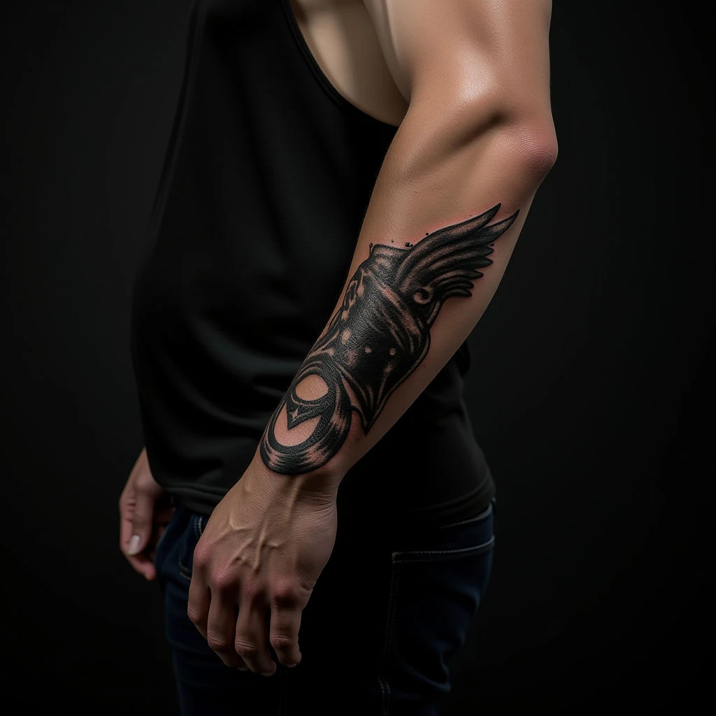 Powerful Biomechanical Father & Son Stomach Tattoos