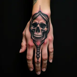 Copper Biomechanical Finger Tattoo Cover Up for Men