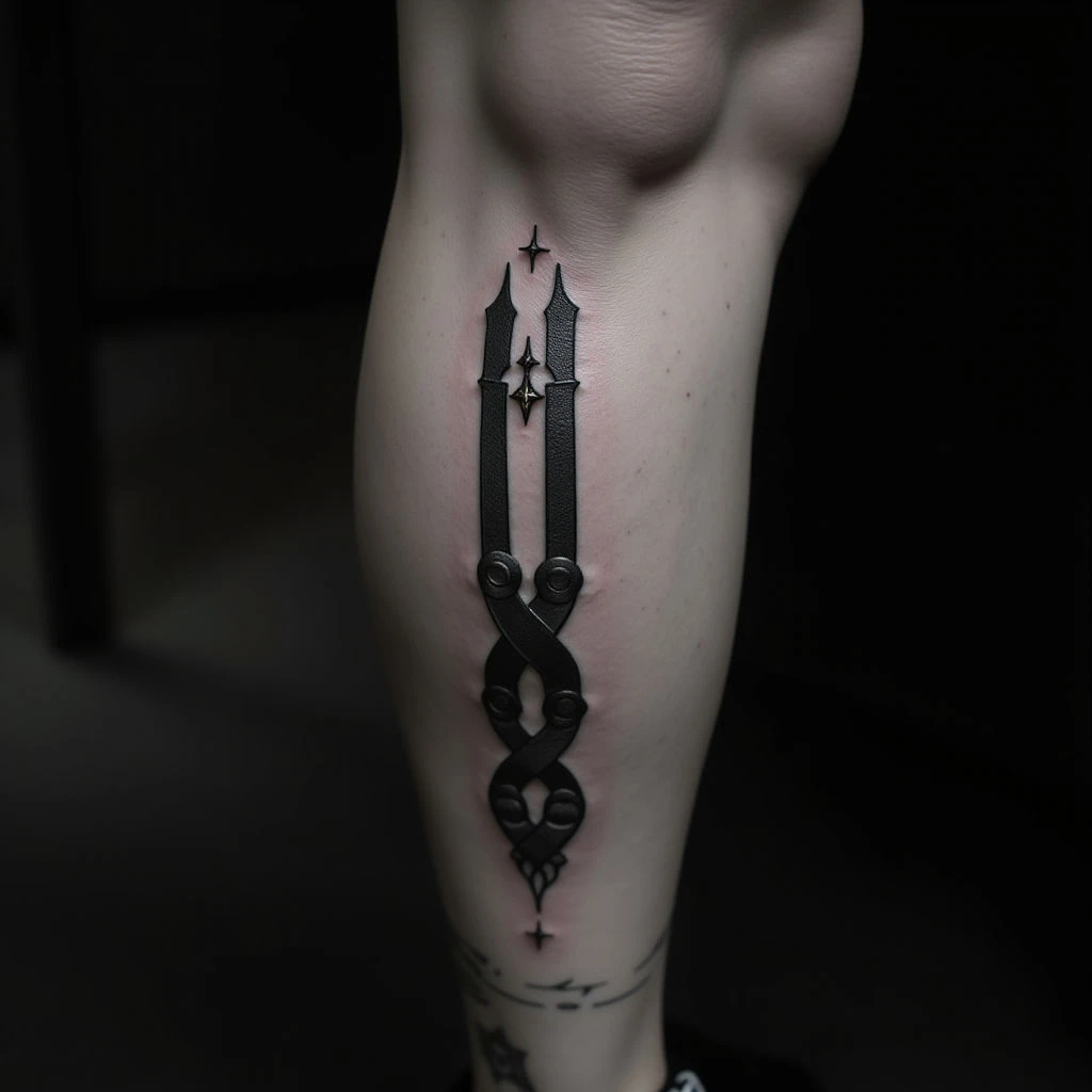 The Striking Meaning of Black Stripe Leg Tattoos