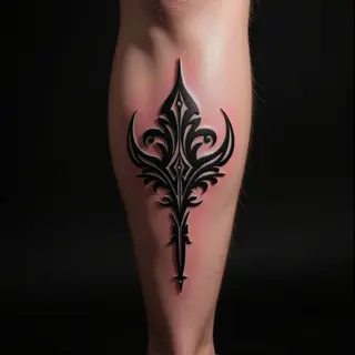 Cool Biomechanical Lettering Tattoos for Guys - Leg Designs