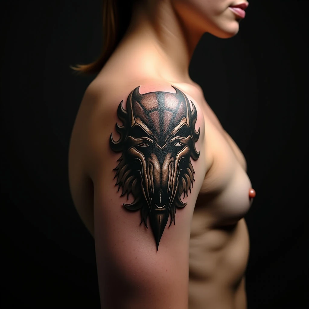 Small Biomechanical Shoulder Tattoos for Your Son - Inspiring Ideas