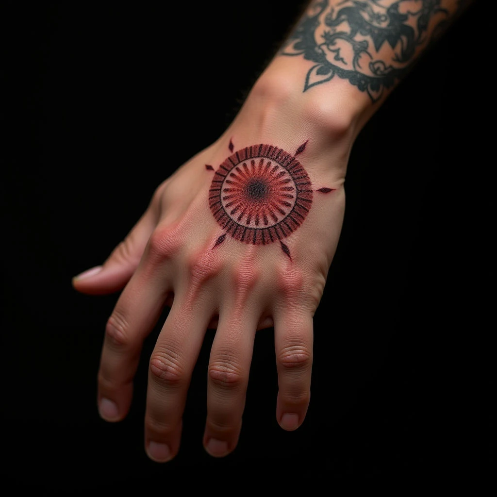 Striking Hand Tattoos for Men: Dotwork Inspiration