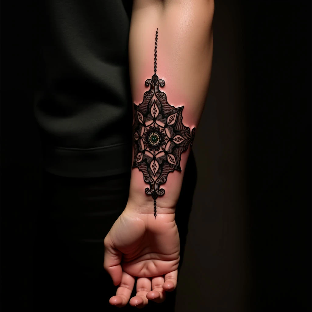 Striking Mandala Knee Tattoos for Guys - Black & Grey Designs