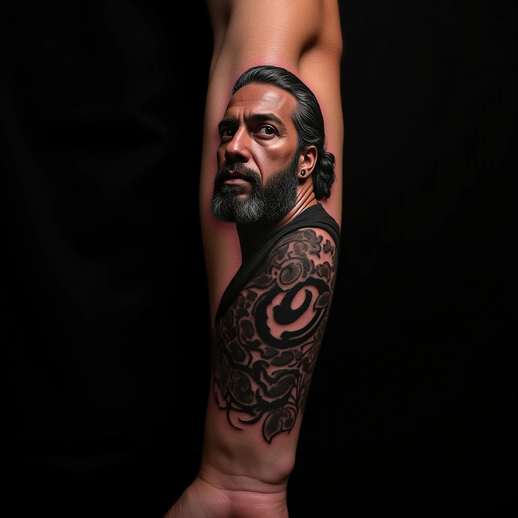 Bold Face Tattoos for Guys: Old School XL Designs