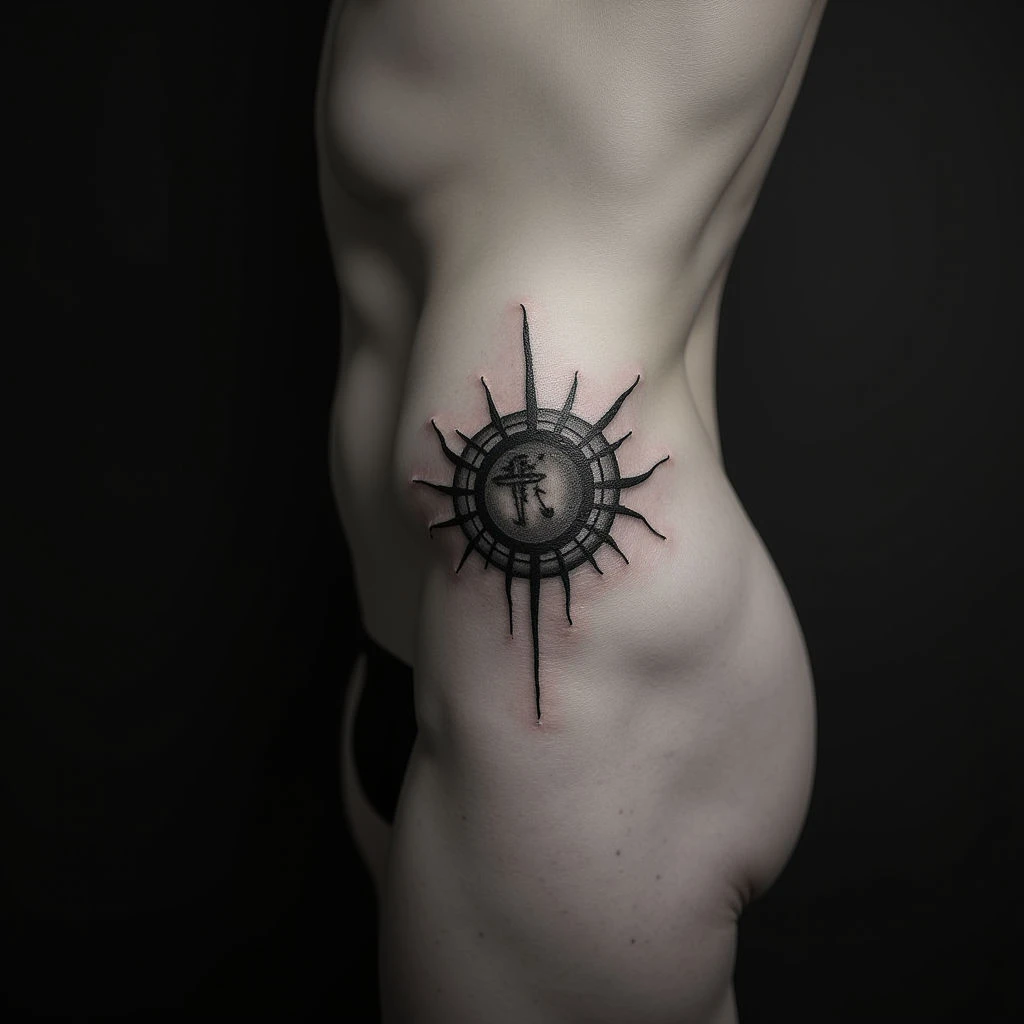 Small Abstract Black and Grey Tattoos for Men