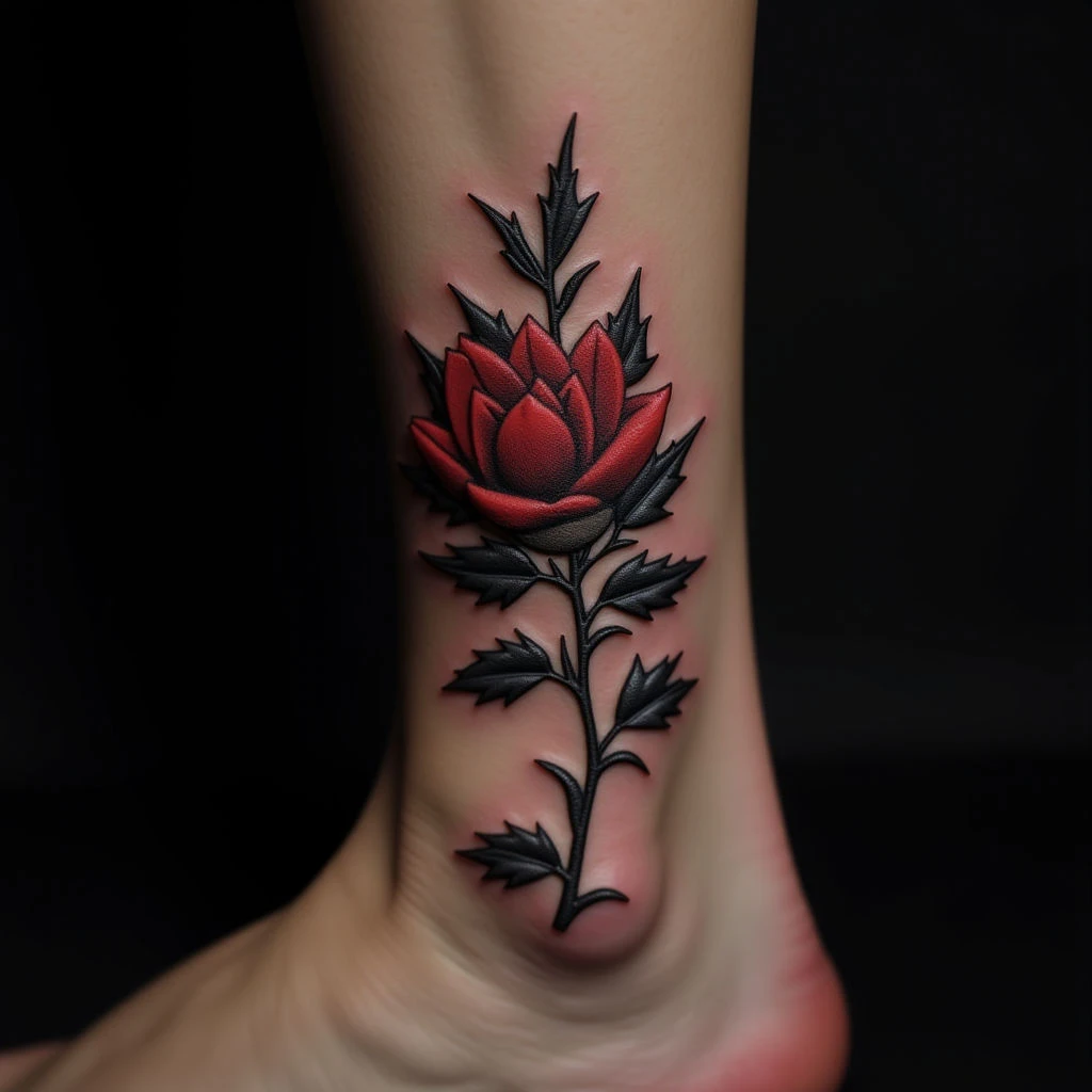 Unique Neo-Traditional Ankle Tattoos for Women