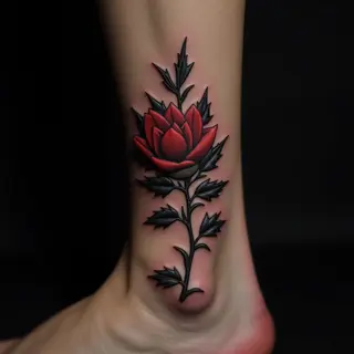 Unique Neo-Traditional Ankle Tattoos for Women