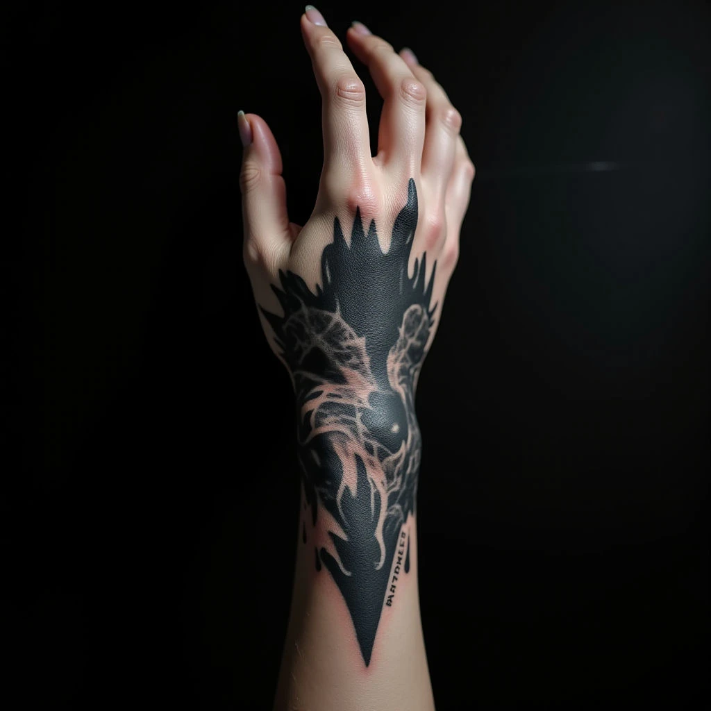 Dark Forearm Cover-Up Tattoos for Men