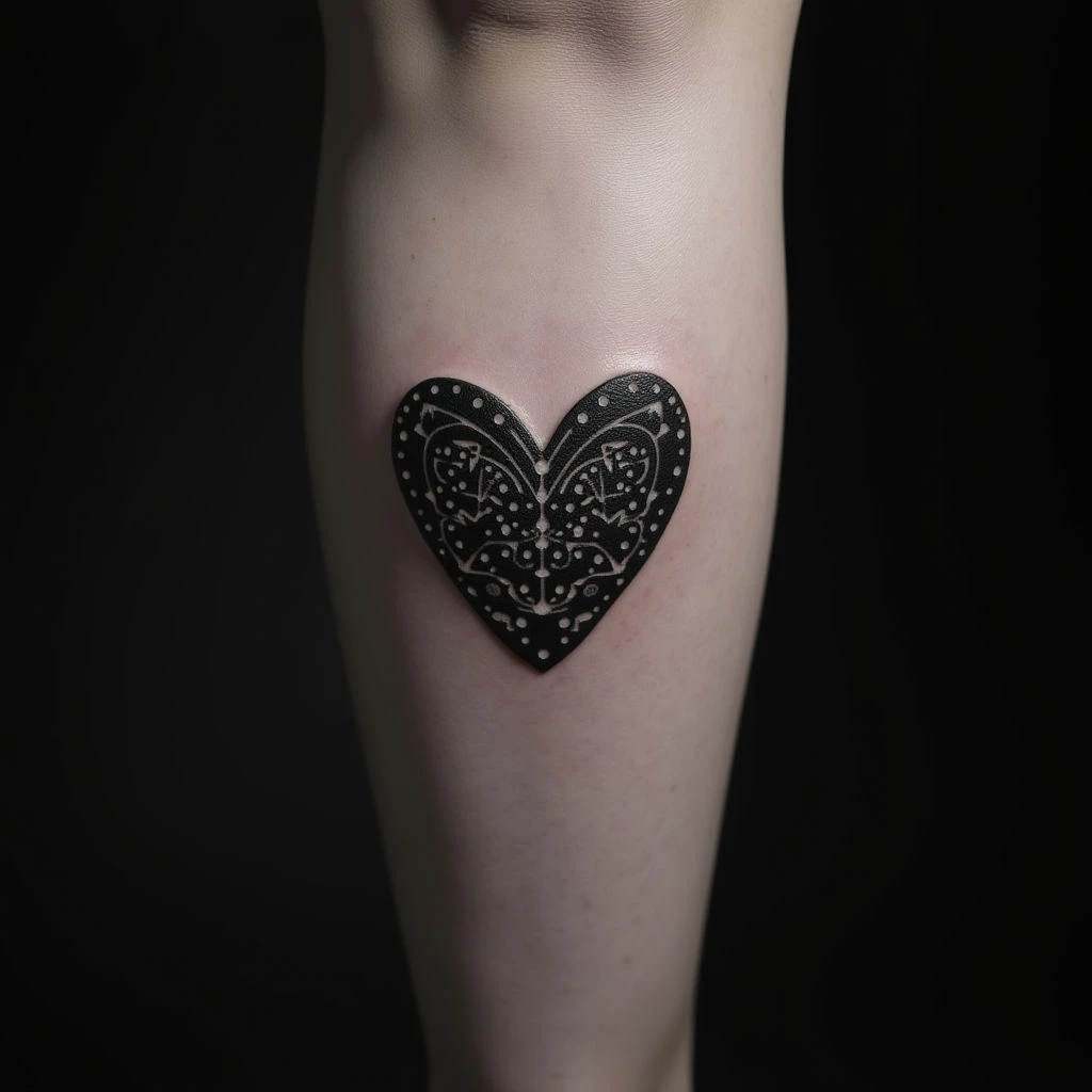 Small Black Leg Tattoos with Deep Meaning | Dotwork Designs