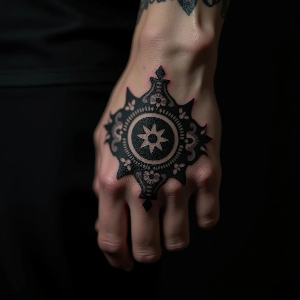 Bold Black and Gold Finger Half Sleeve Tattoo Ideas for Men