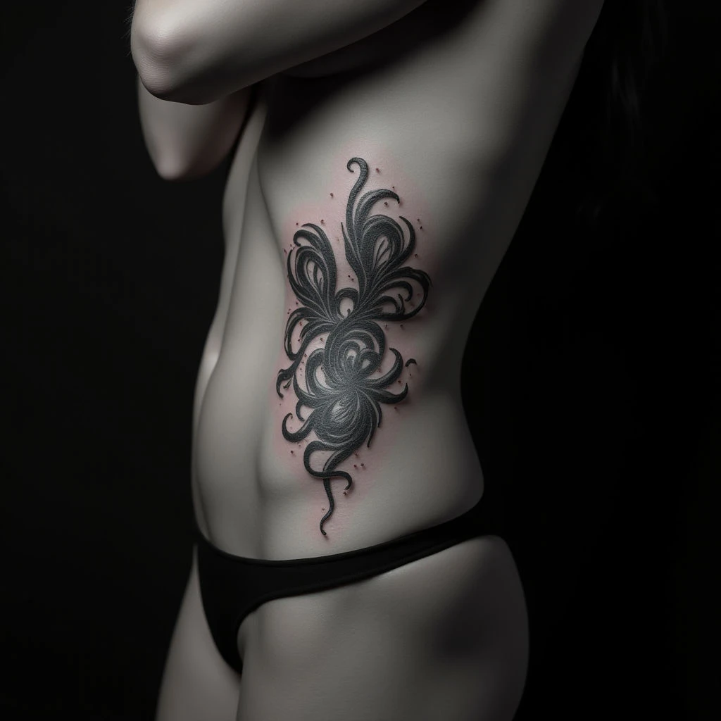 Tiny Japanese Ribcage Tattoos for Girls: Meaningful Designs