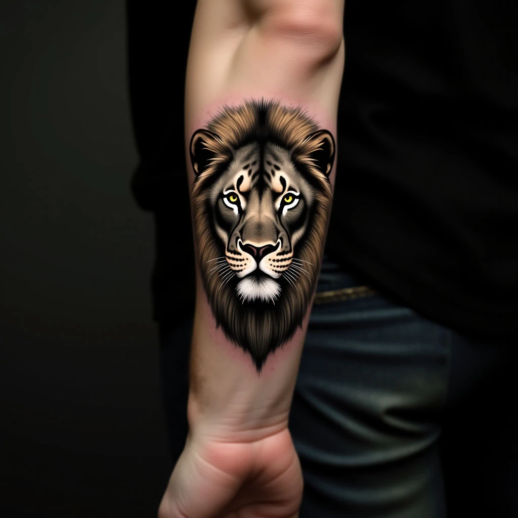 Tiny Surreal Hand Tattoos for Men: Green & Black Ink