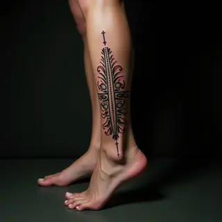 Tiny Green Dotwork Foot Tattoo: A Subtle Statement