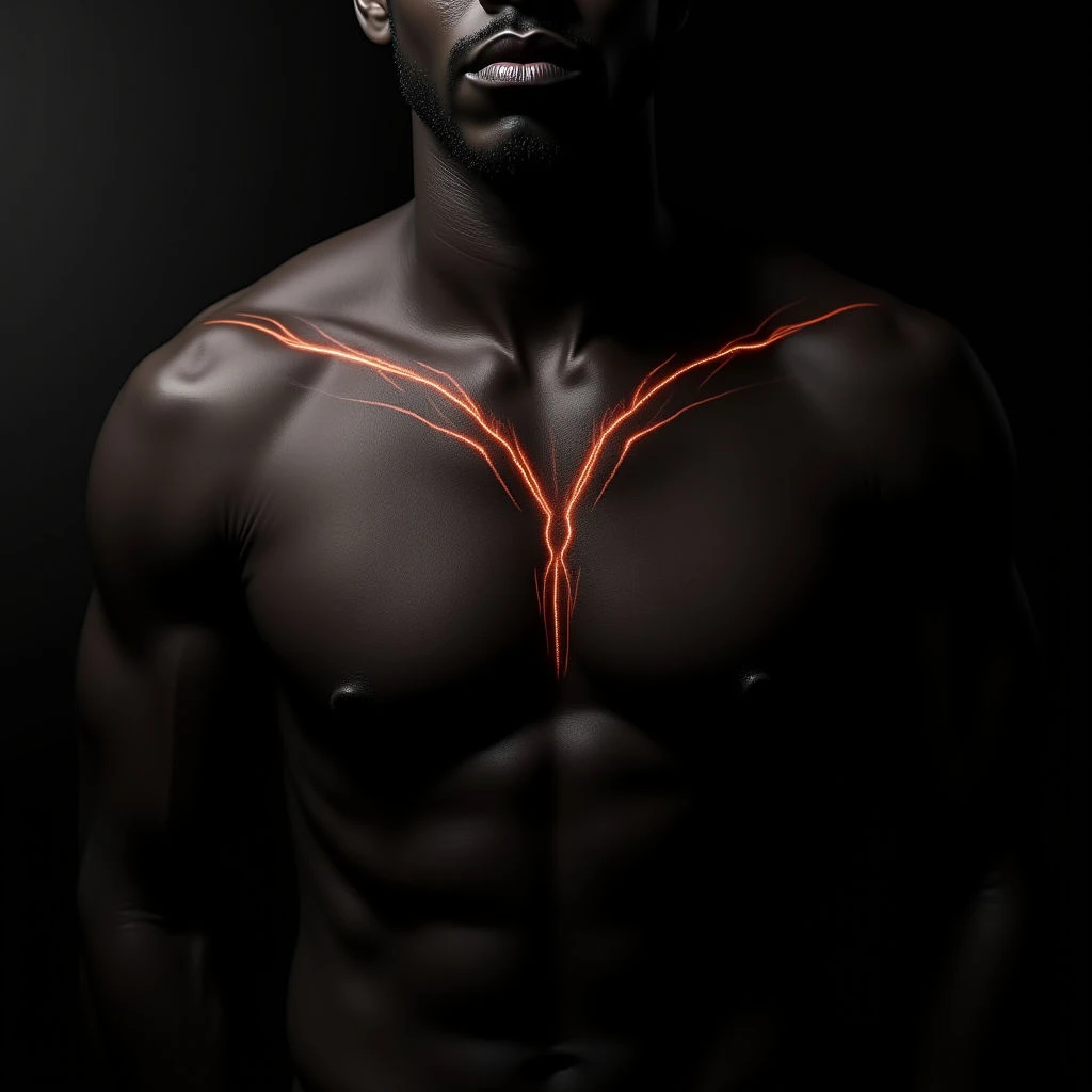 Neon Fine Line Sleeve Tattoo Ideas for Black Men