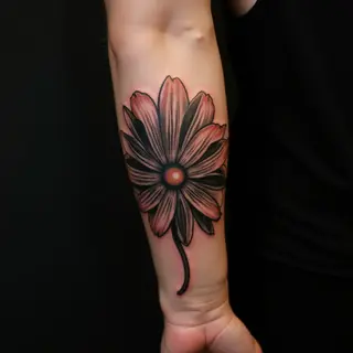 Copper Illustrative Ankle Tattoo Design Ideas
