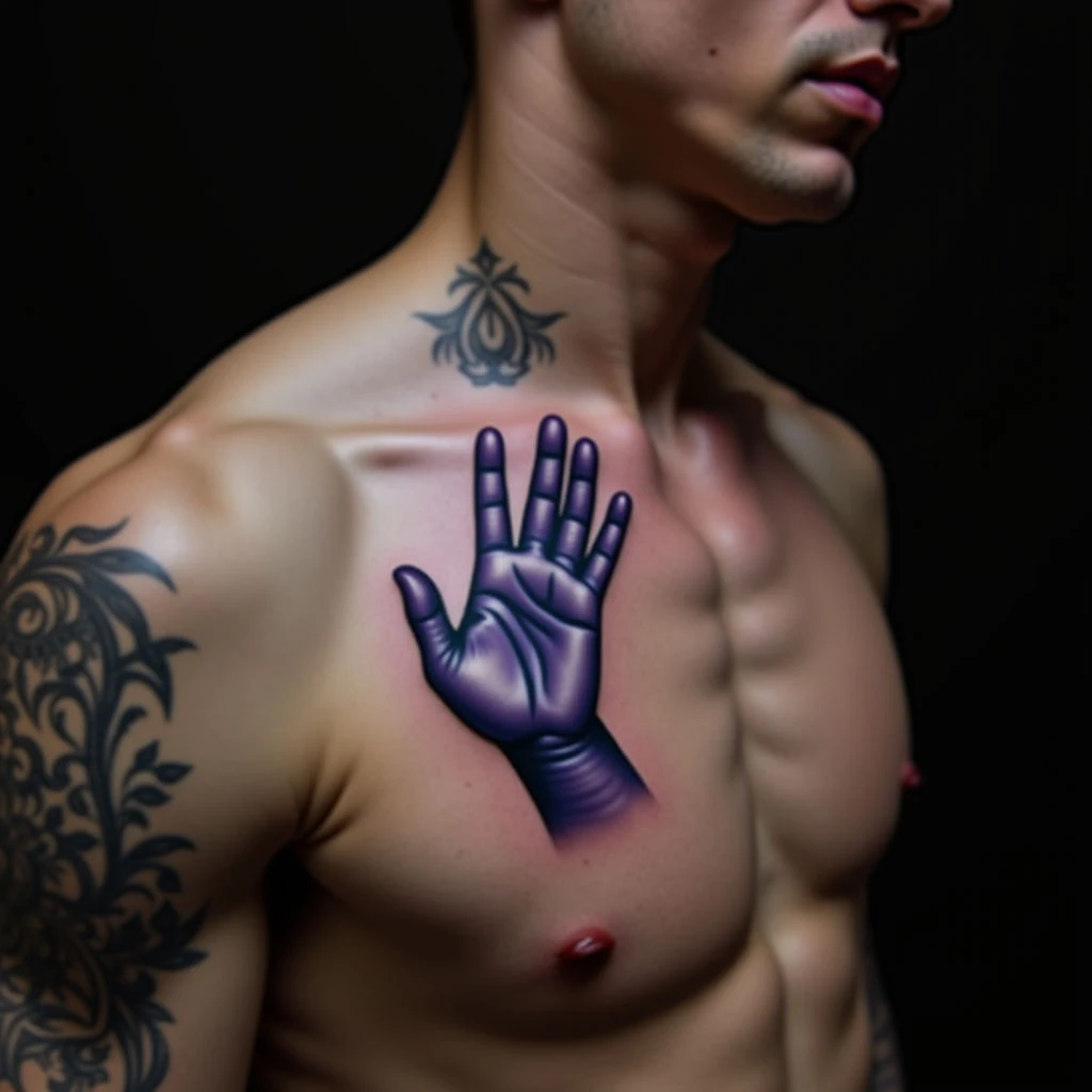Small Hand Tattoos for Men: Cool Collarbone Designs