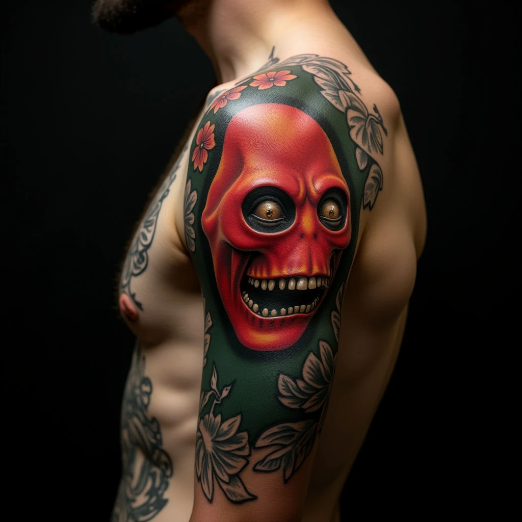 Surreal Body Art Tattoos for Women Over 50 – Bold & Colorful Designs