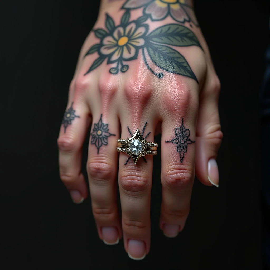 Trash Polka Back Tattoos for Men: Large & Pastel Designs