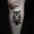 Small & Simple Owl Tattoo on Knee: Micro-Realism Design
