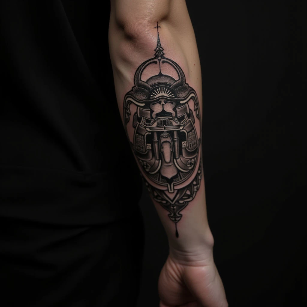 Small Black Oriental Arm Tattoos: Subtle & Stunning