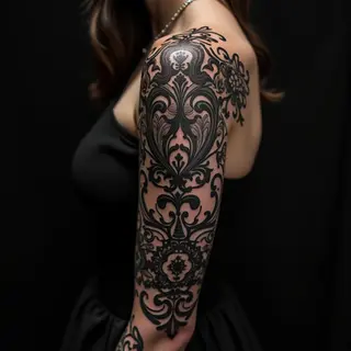 Elegant Black Tattoo Sleeve Designs: A Guide to Ornamental Beauty