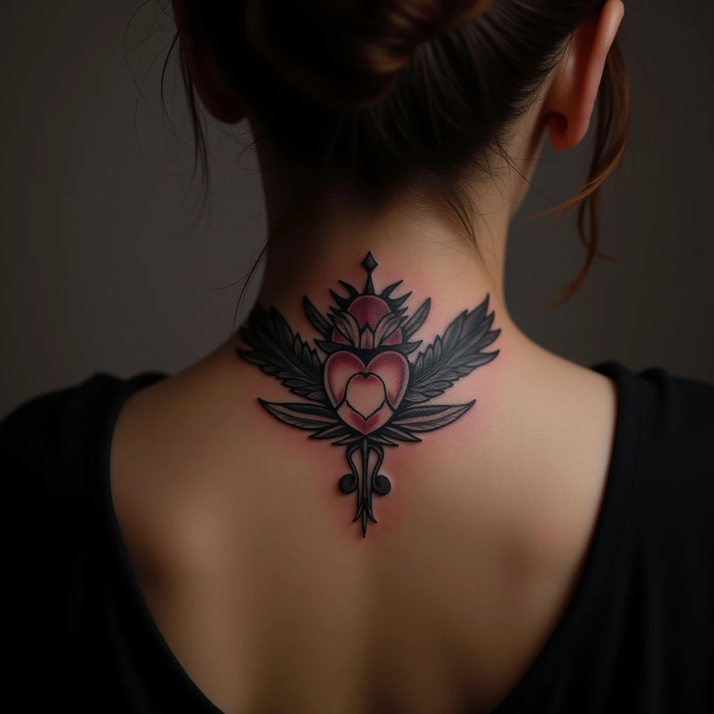 Delicate Blue & Purple Family Arm Tattoos for Daughters