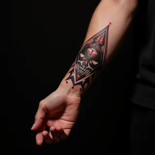 Bold Geometric Blackwork Sleeve Tattoos for Men - Design Inspiration