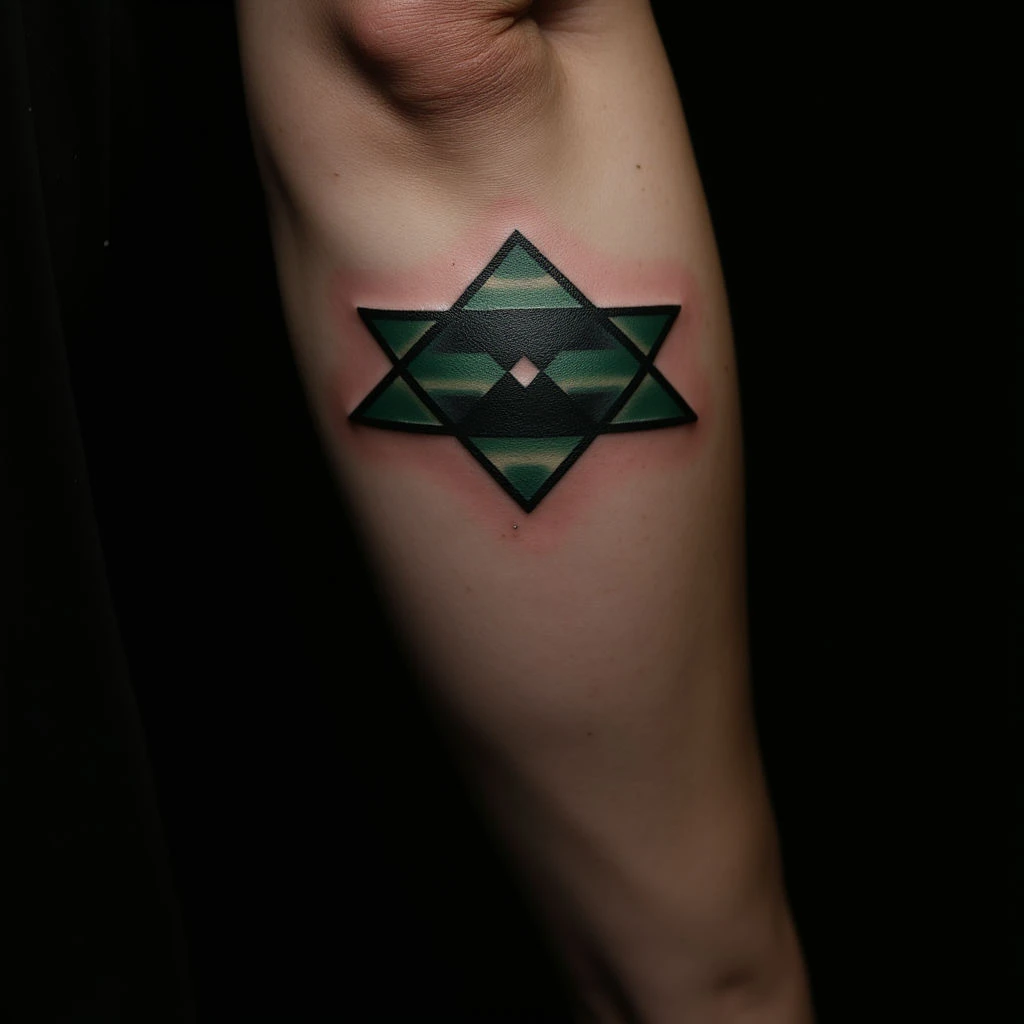 Two Black Rings Tattoo: Meaning & Geometric Face Design