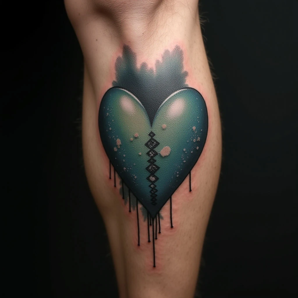 Powerful Mom & Dad Chest Tattoo for Boys - Blackwork Design
