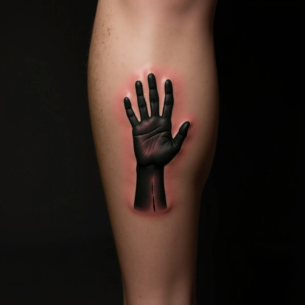 Cool & Easy Blackwork Leg Tattoos for Men