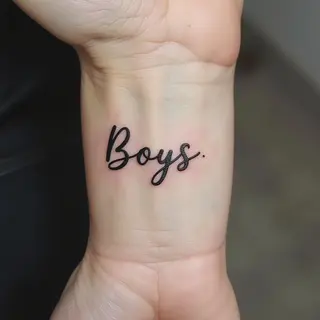 Small Boys Name Tattoo Designs & Inspirations