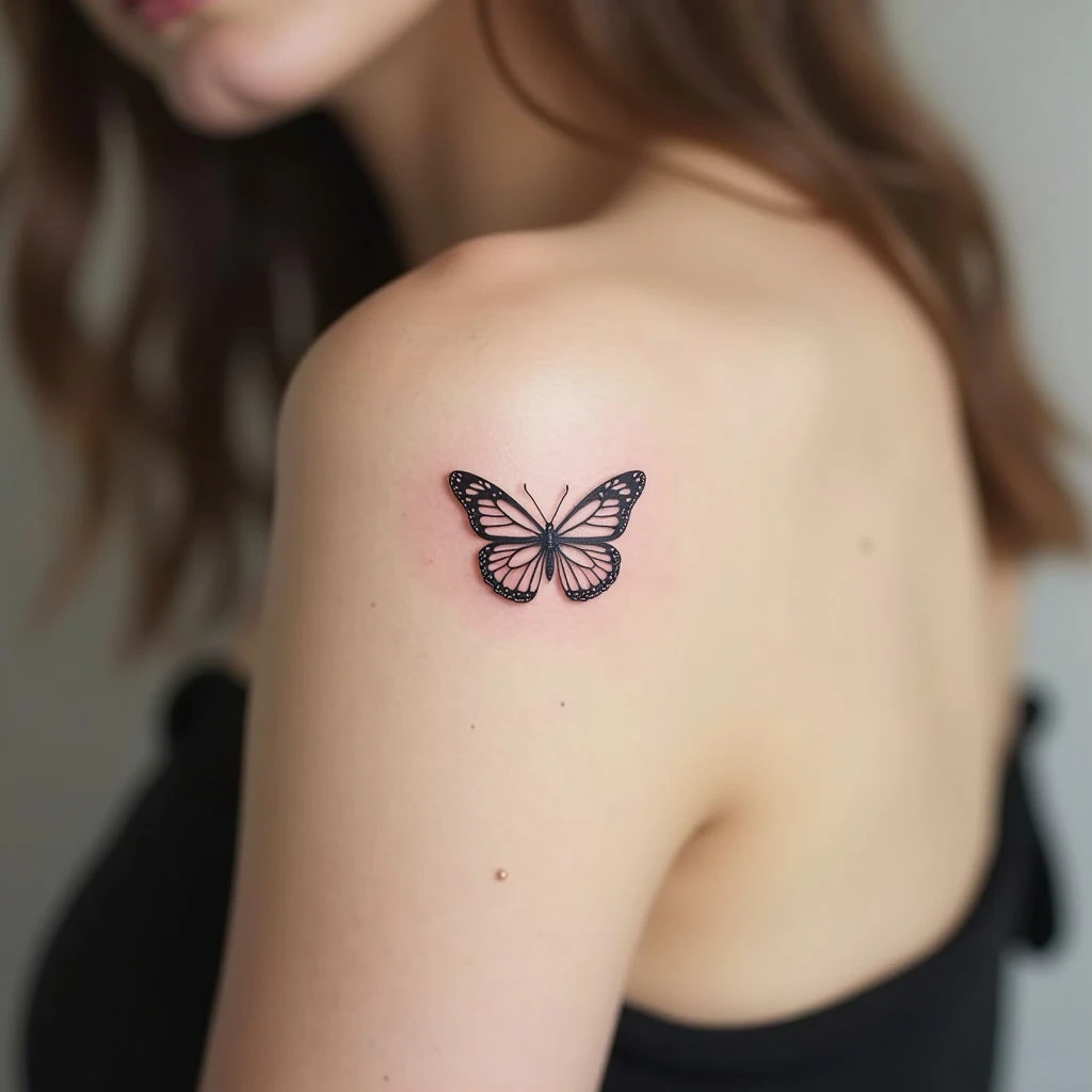Delicate Butterfly Tattoo: A Simple Symbol of Transformation