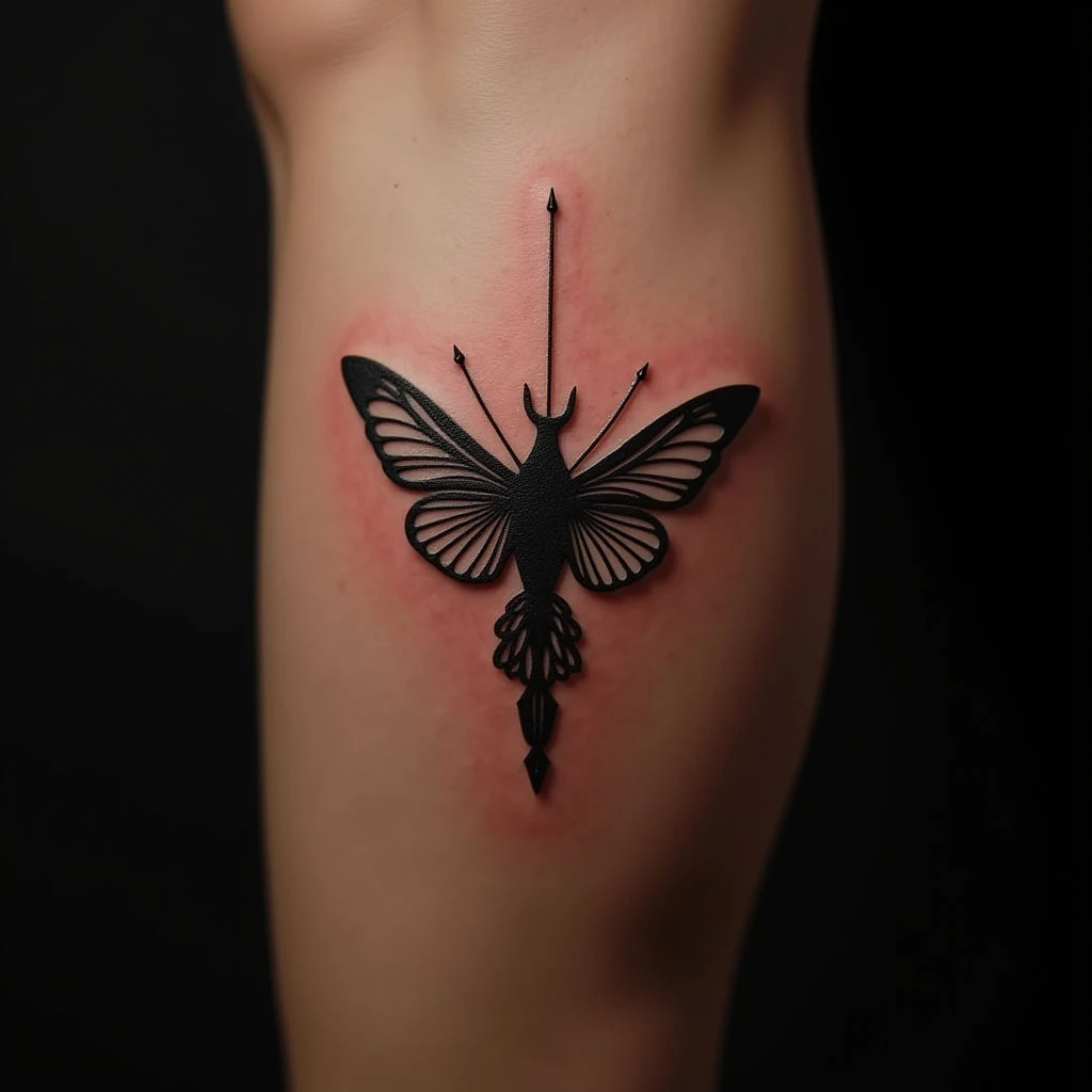 Delicate Pink Calligraphy Cover-Up for Your Calf