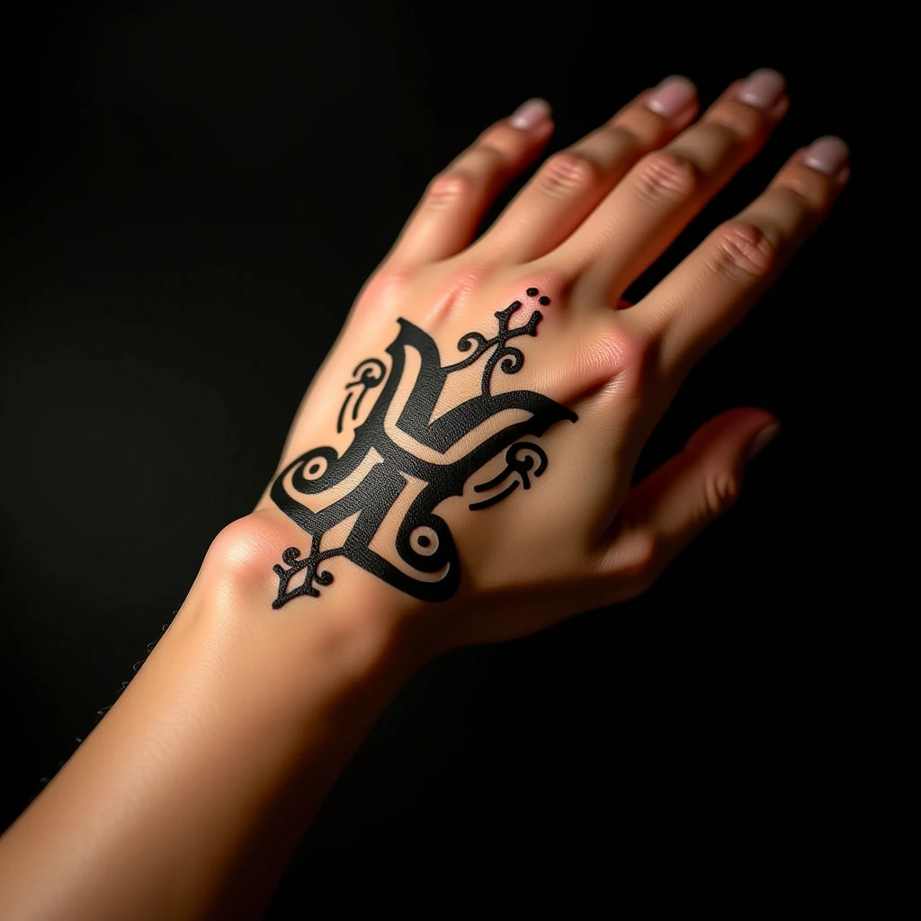 Golden Calligraphy Hand Tattoos: Elegant & Meaningful Designs