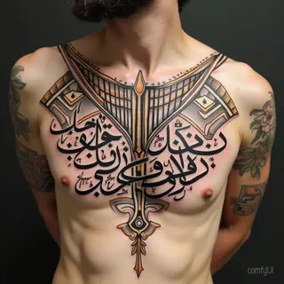Chest Tattoo Name Ideas: Meaningful Arabic & Islamic Designs