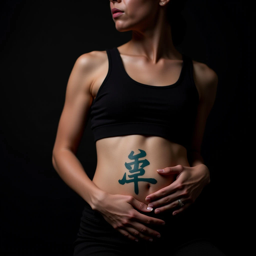 Meaningful Chinese Calligraphy Tattoos for Your Stomach