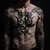Dark & Powerful: Gothic Chinese Chest Tattoo Ideas