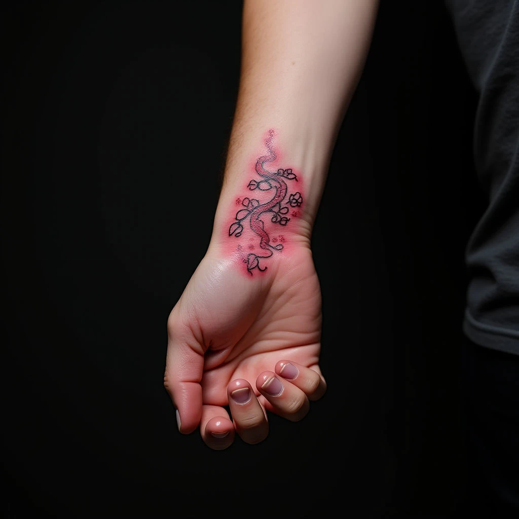 Pink Chinese Wrist Tattoos for Men: Inspiration & Meaning