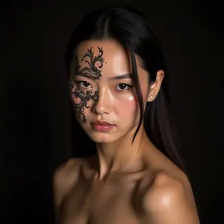 Subtle Chinese Symbol Tattoos for Women – Meaningful Face Art